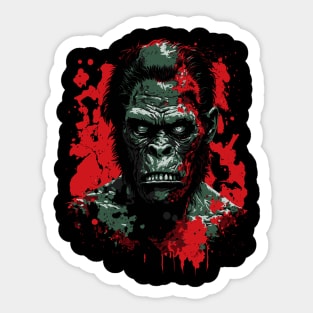 Zombie monkey Sticker